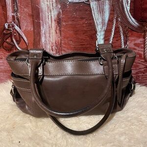 Fossil brown leather bag